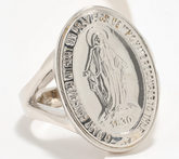 David Markstein Sterling Silver Miraculous Medal Ring Size 6
